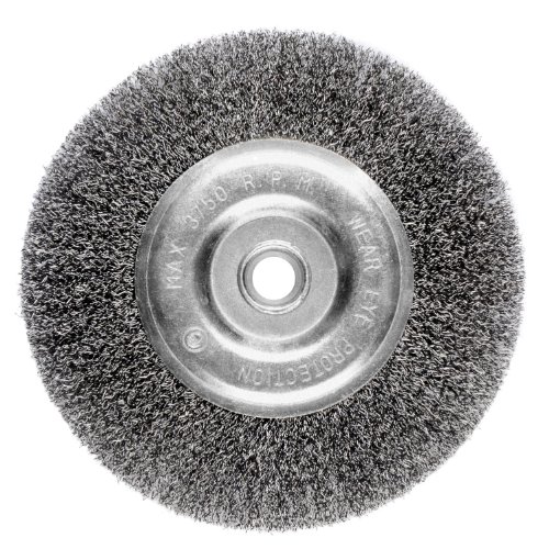 Ansen Tools AN 305 6-Inch Wire Bench Wheel Fine Crimped with 1/2-Inch Arbor