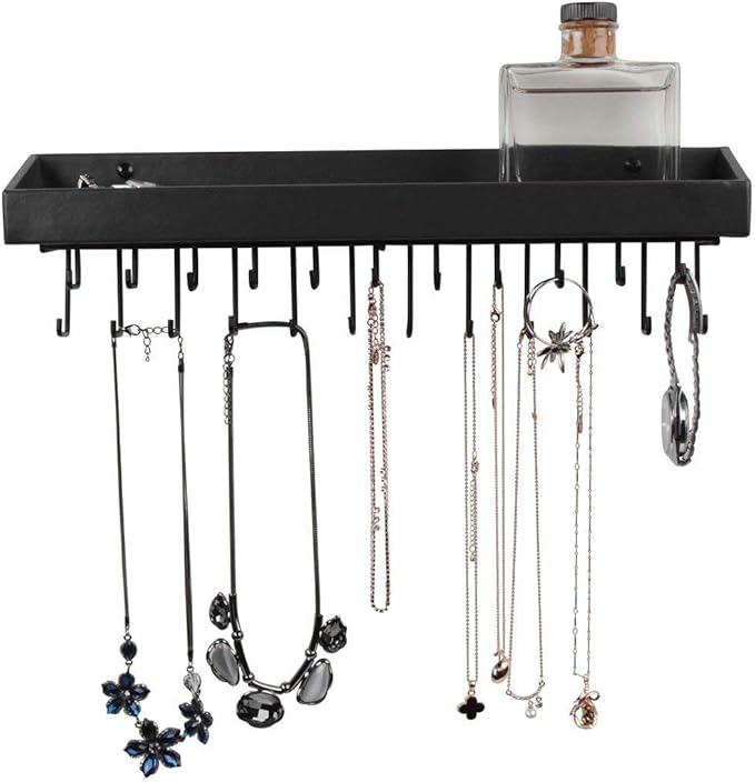 JACKCUBE DESIGN Hanging Jewelry Organizer with 23 Hooks