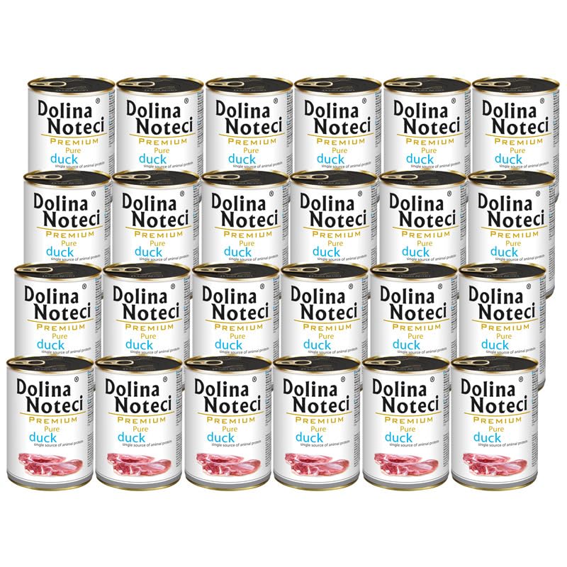 Dolina Noteci Mokra karma dla psa alergika Premium Pure bogata w kaczkę zestaw 24 x 400 g