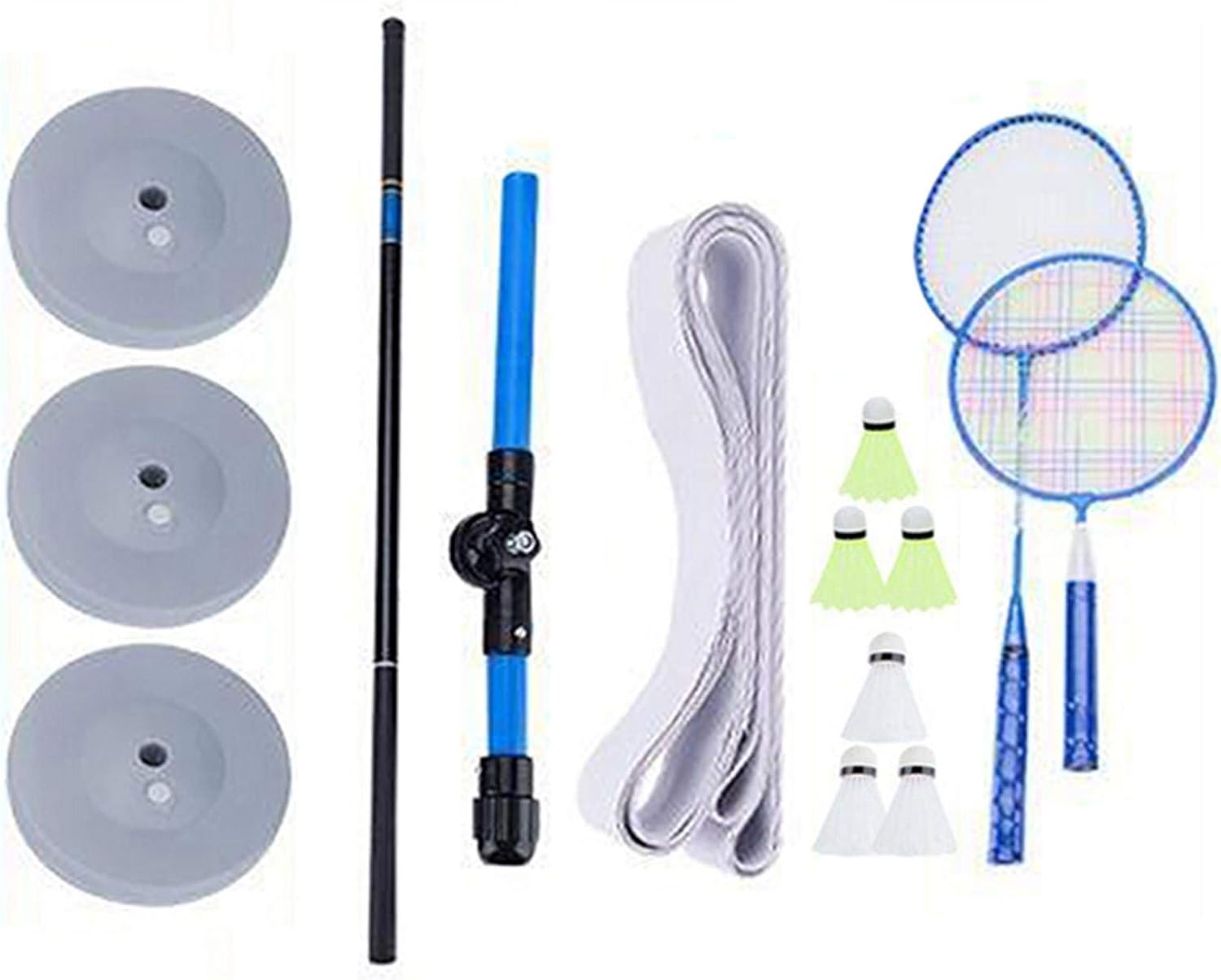 anne210 Badminton Training Set, Elastic Children Adult Badminton Trainer Portable