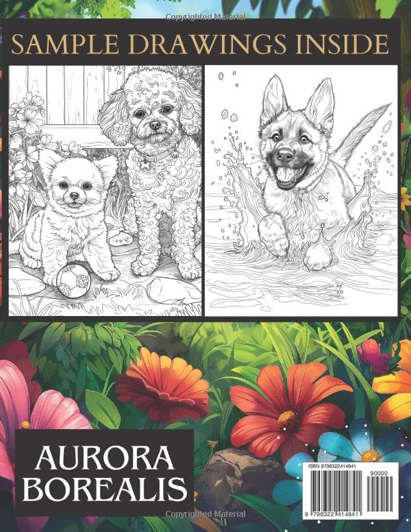 Cute Puppies Coloring Book for Kids and Adults: 60 pages of adorable puppy coloring for dog and animal lovers, featuring over 30 different breeds! - Image 2