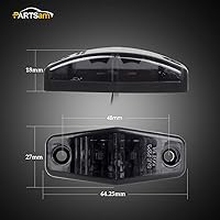 Vista 6 de Partsam 4 piezas ámbar + 2 piezas rojas luces marcadoras laterales ahumadas universales para remolque montaje en superficie 2 diodos, mini luces LED