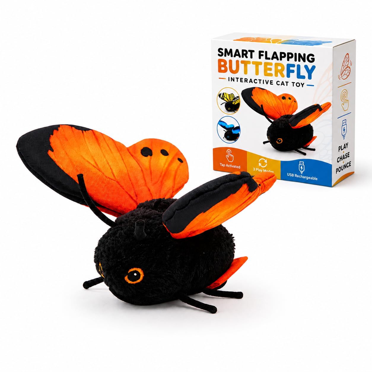 Juguete de mariposa inteligente que golpea las alas,A
