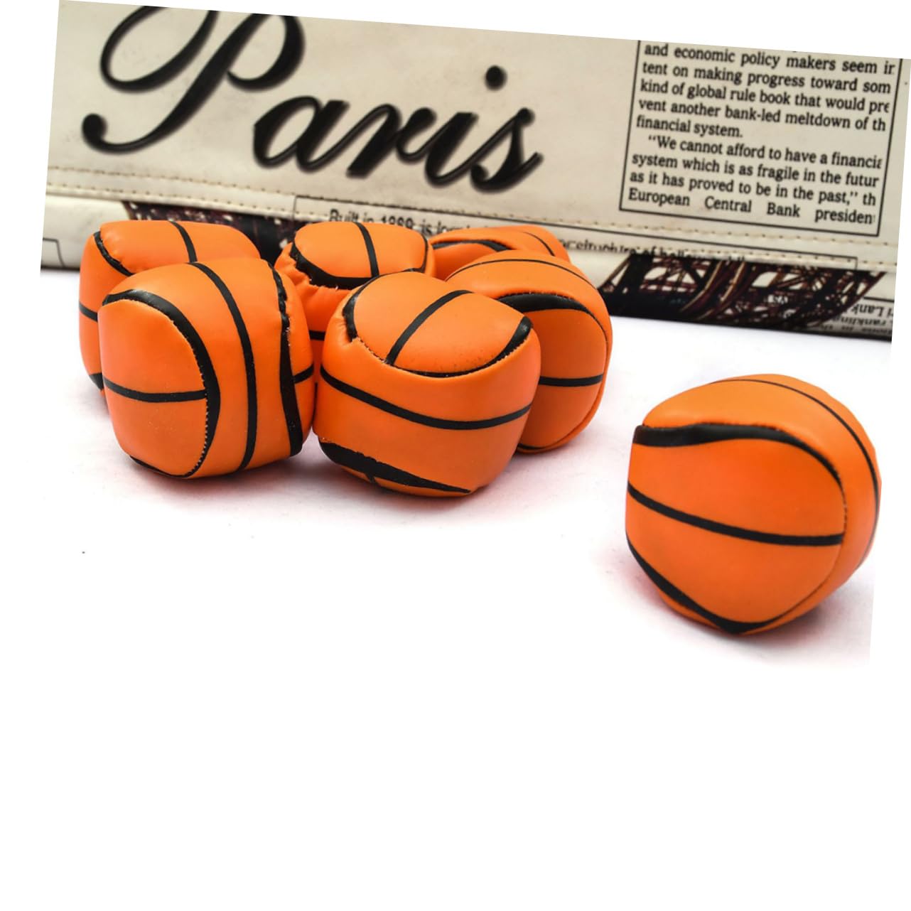 BESTonZON Leather Sandbags 12 Pack Boys and Girls Football Basketball Toys Hand Sewn for Family Outdoor Games