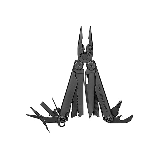 LEATHERMAN Wave Plus - The multi-tool for any task, 18 multipurpose tools with lockable blades for camping, DIY and outdoor adventures made in the USA in black with Molle holster