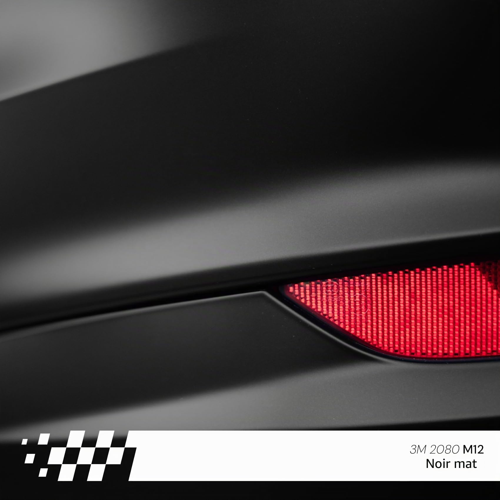 Finest Folia Film pour Voiture 3M 2080-M12 - Noir Mat - 30 x 152 cm - Film décoratif pour Voiture - sans Bulles (3M 2080-M12)