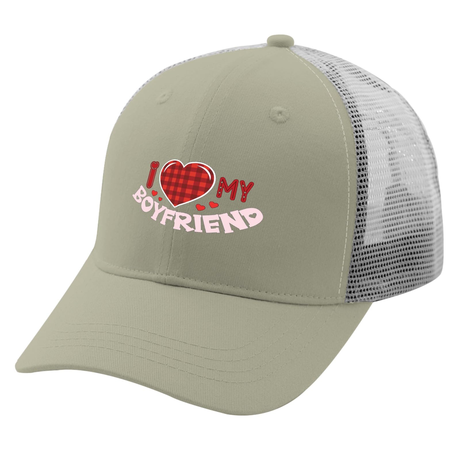 I Love My Boyfriend Hat Sports Hat Apricot Hiking Hat Gifts for Grandma Outdoor Hat