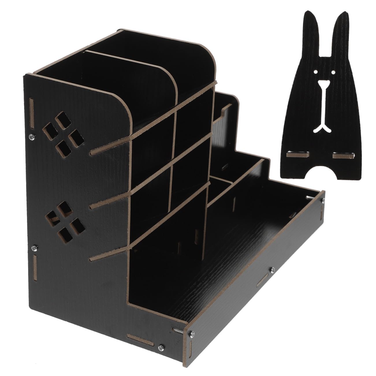 MAGICLULU Stiftebox für Schreibtisch mit Vielen Fächern Schwarz