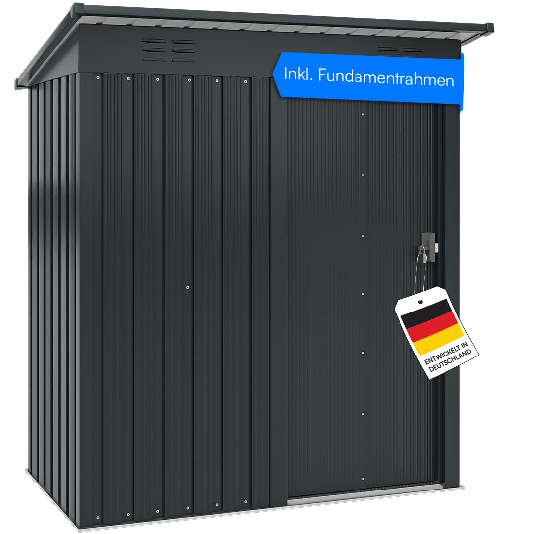 STEELSØN Talonix Gerätehaus Metall 184x75x164cm Anthrazit Zinkstahlrahmen