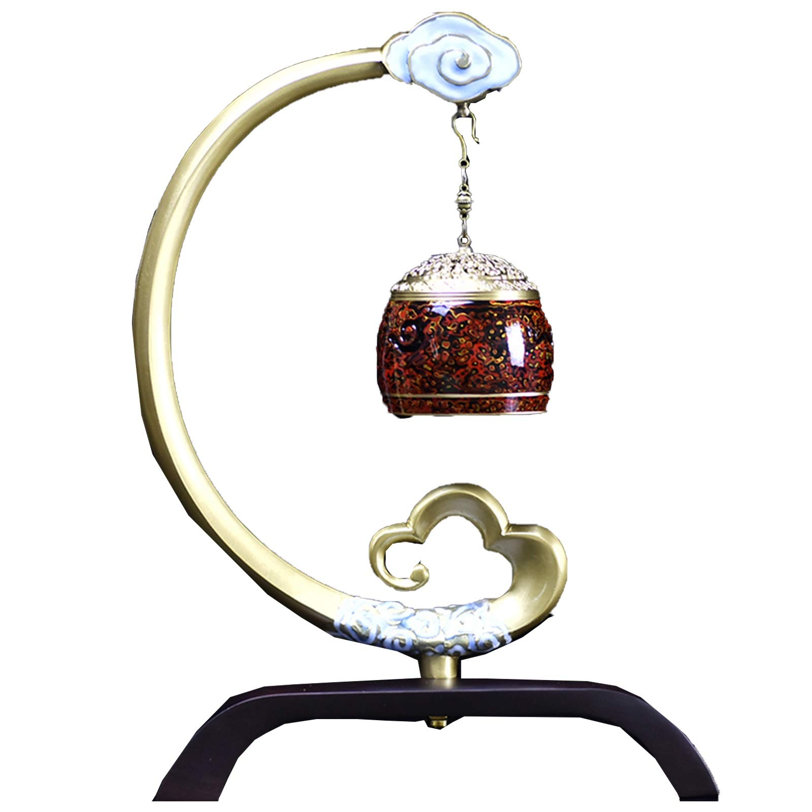 Kupfer Räuchergefäß Weihrauchbrennerhalter, Weihrauchbrenner, Räucherstäbchenhalter Für Home Office Dekoration Geschenk, Geeignet Für 4 Stunden / 2 Stunden Platte Weihrauch (Color : Red)