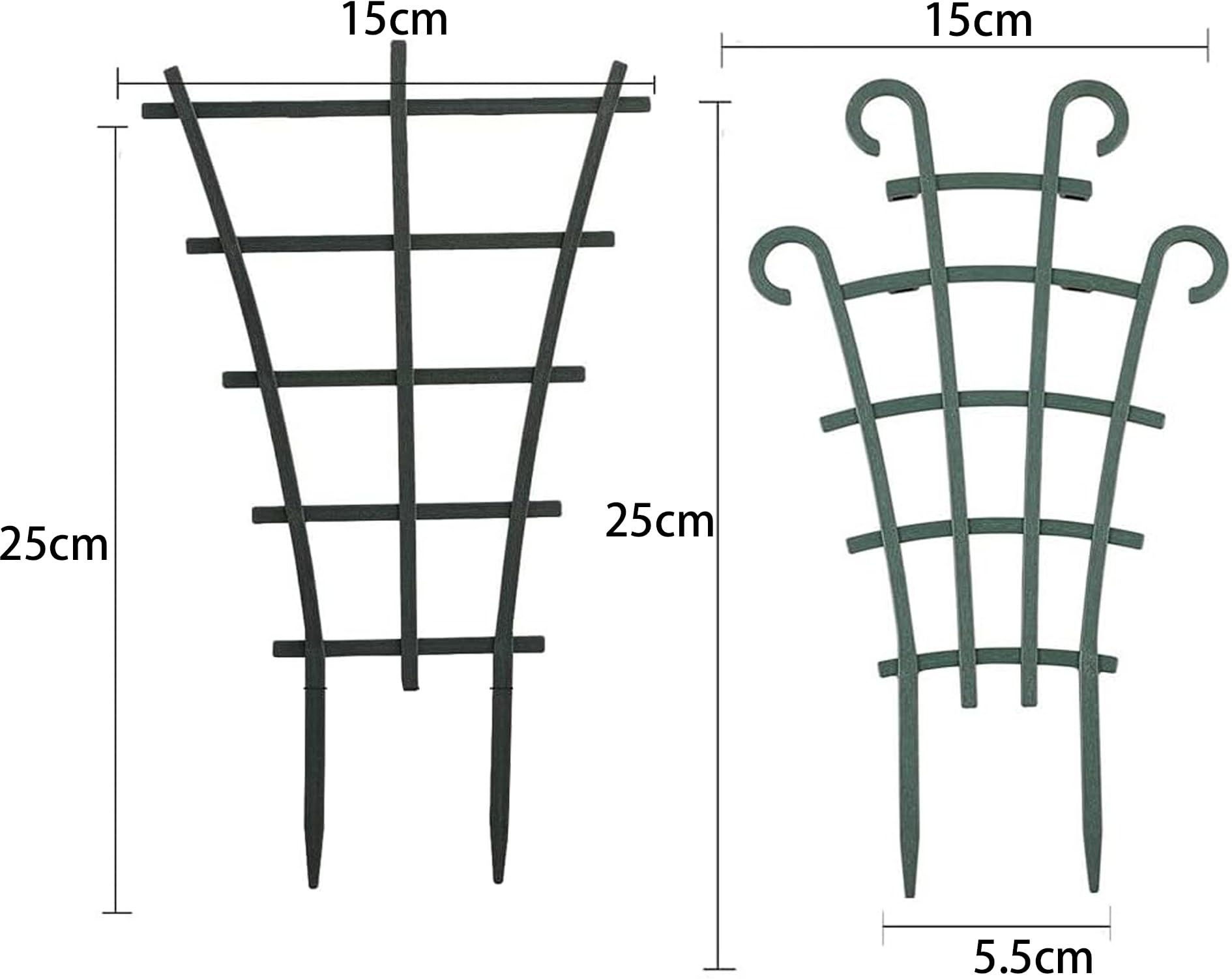 Traliccio per piante in vaso, 20 pezzi Supporto per piante da interno Impilabile Traliccio per piante da interno Piccolo Supporto per vasi da fiori Griglia per arrampicata fai-da-te Supporto per
