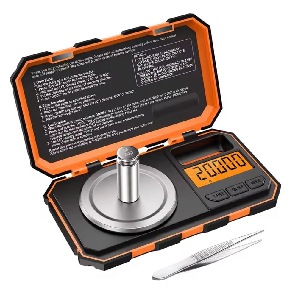 Échelle de poche numérique 0,001 g balance milligramme portable pour laboratoire