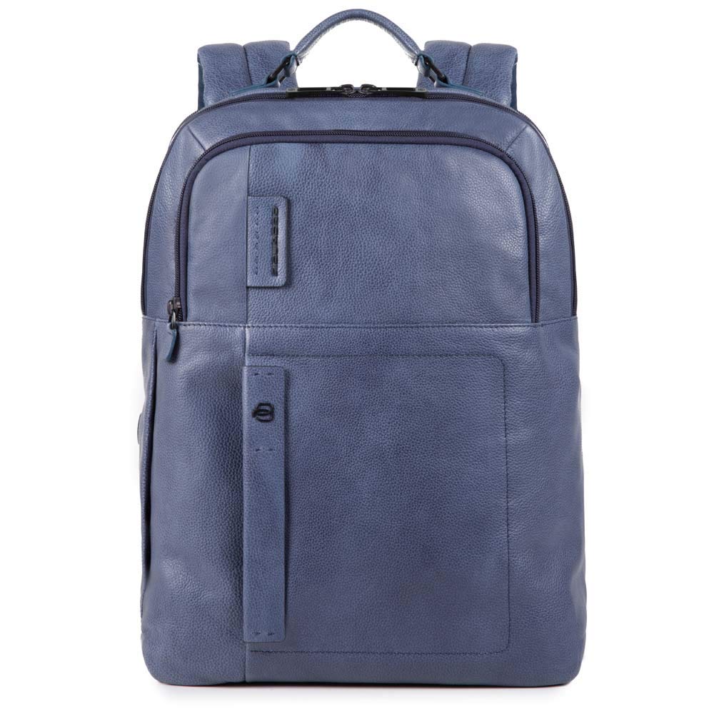 Piquadro Herren Schwarz Blauer Rucksack Mit Laptopfach