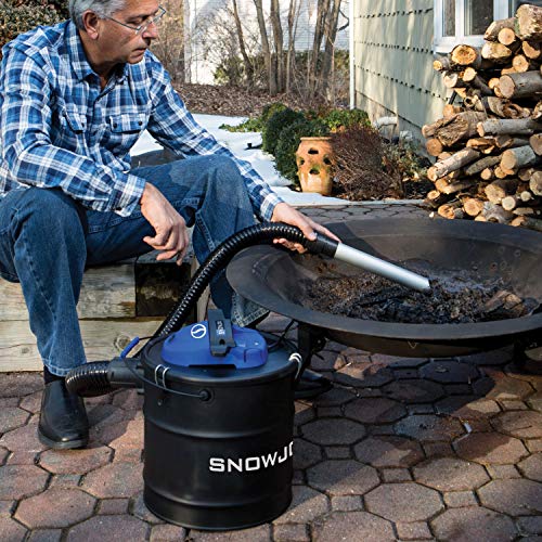 Snow Joe ASHJ201 4.8-Gallon 4-Amp Ash Vacuum w/Metal Storage Tank, Hose, Filters, Cord Organizer