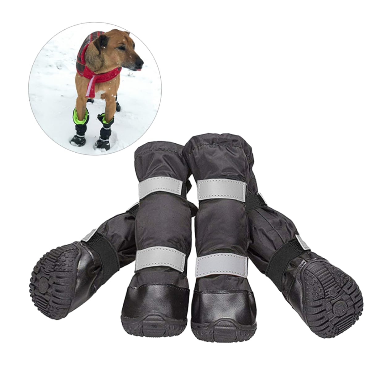 Buty Śnieżne Dla 4-paków Buty Dla Zwierząt Kalosze Przeciwdeszczowe Rozmiar Xs Czarne Wygodne Sporty Dla Psów
