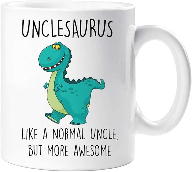 60 Second Makeover Unclesaurus Mug Uncle Dinosaur Fathers Day Funny Mug Present Birthday Christmas