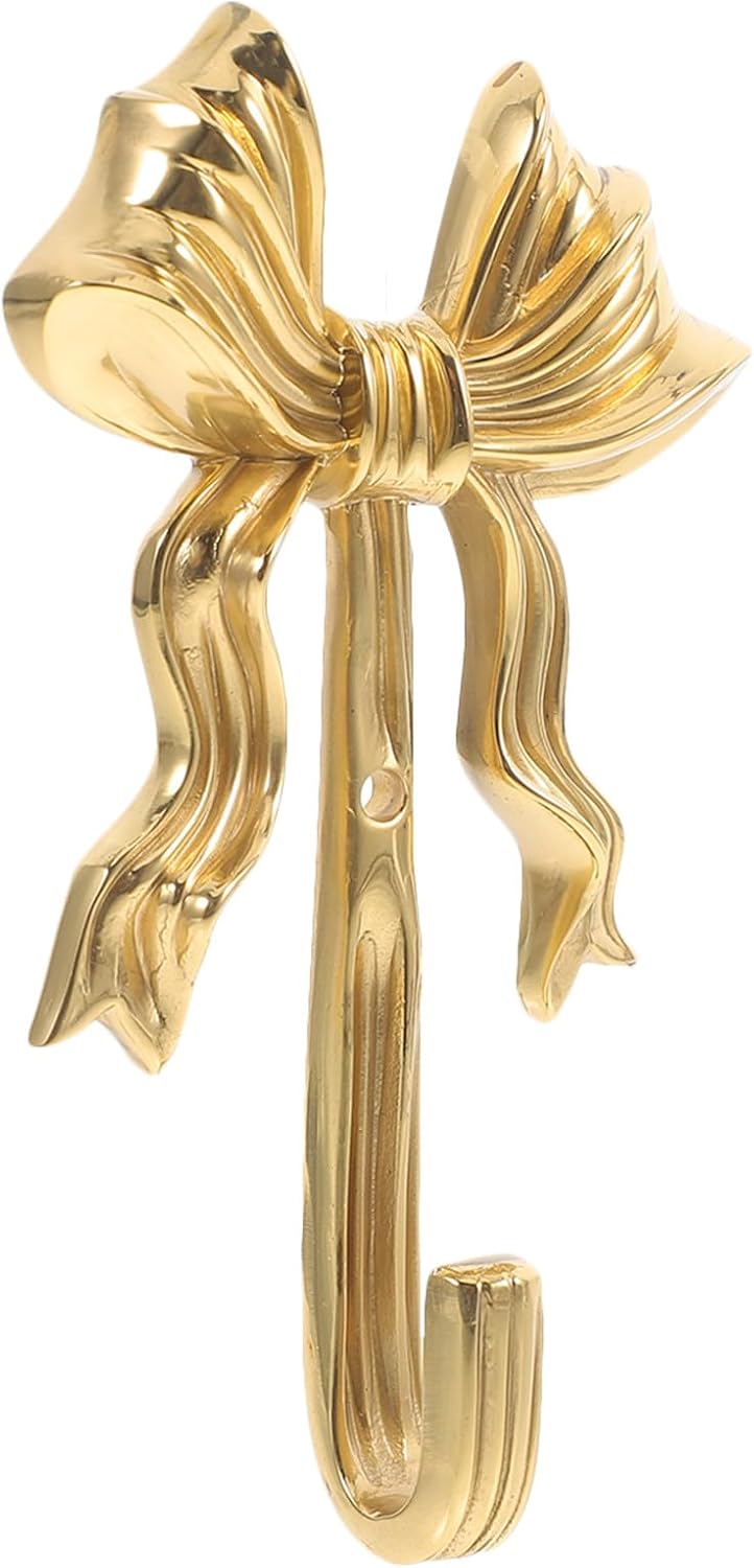 MAGICLULU Bow Hook Wall Hook Brass Decorative Organizer for Scarves