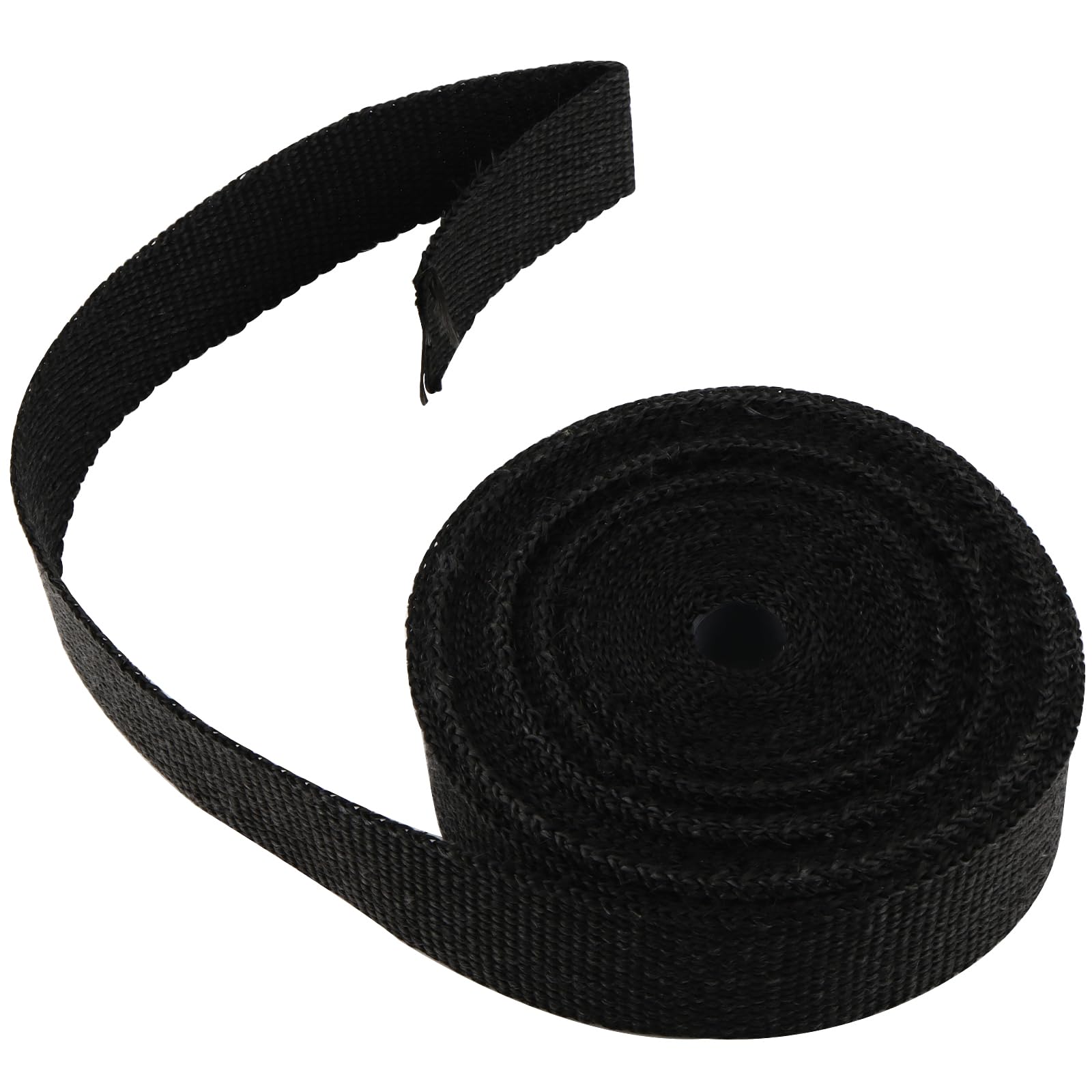 Benda Termica per Scarico Marmitta, Nastro Termico Isolante in Fibra di Vetro, 15 m x 50 mm, Nero, 10 Fascette in Acciaio Inox, per Auto e Moto