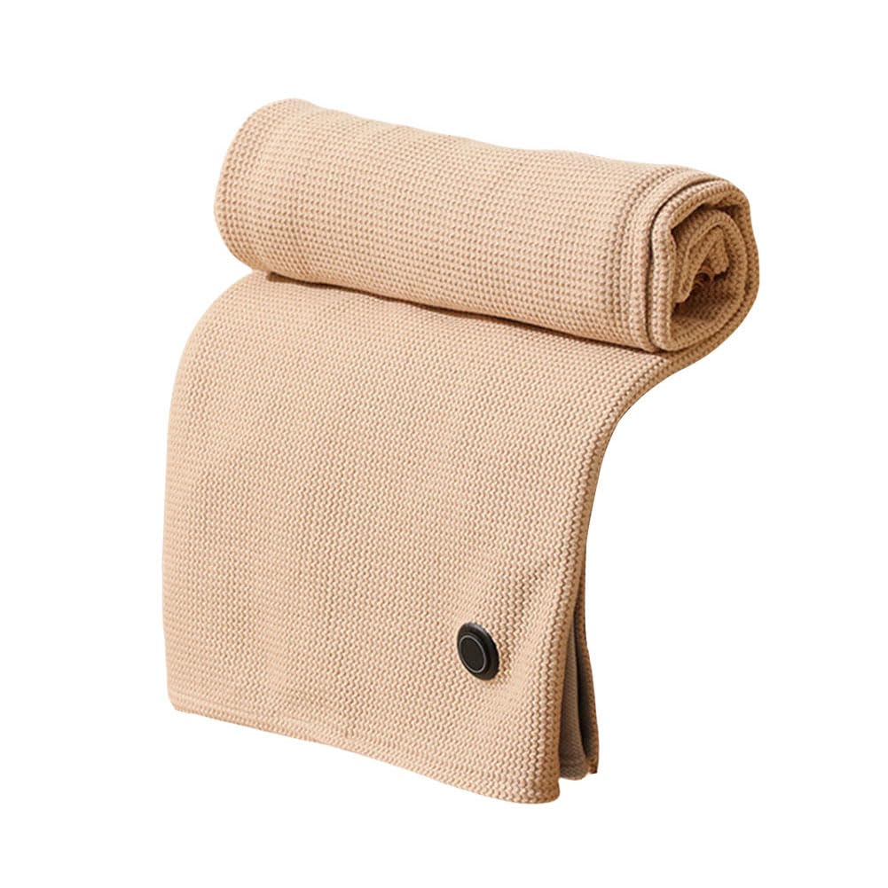 Coperta Riscaldante Indossabile Scialle Elettrico 3 Livelli di Riscaldamento Coperta Riscaldata USB con Scialle Riscaldato Power Bank da 5000 mAh for Ufficio Domestico (Kaki)
