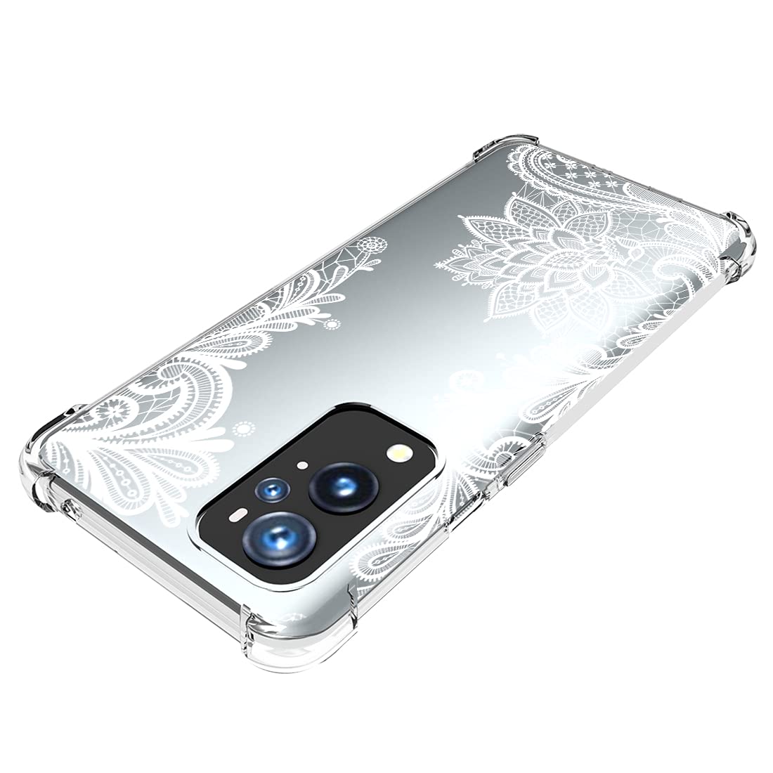 Custodia Morbida TPU Per OnePlus 9 Con Motivo Mandala Floreale Trasparente - Sottile, Antishock, Leggera, Per Ragazze E Donne