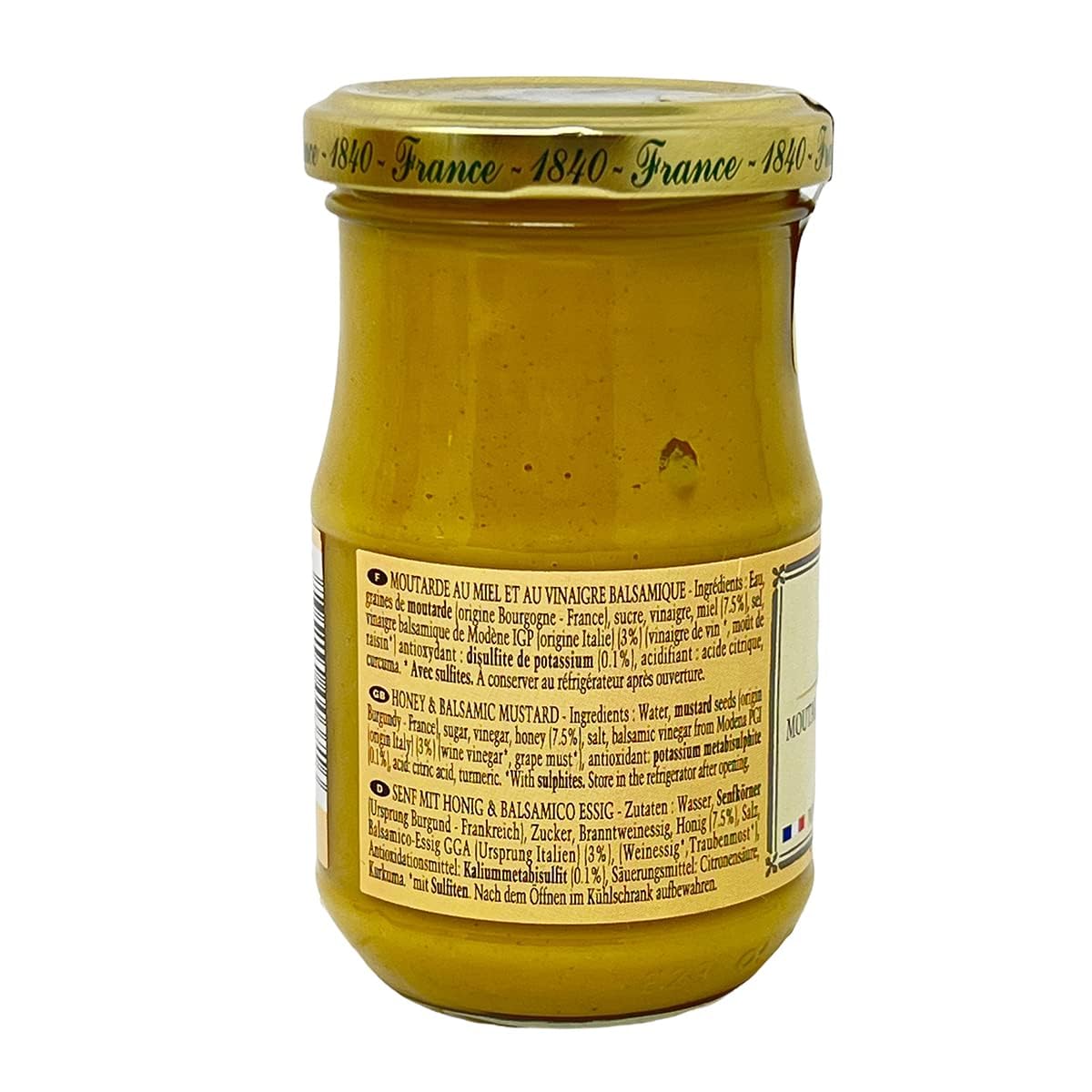 Edmond Fallot Mostaza de Dijon con vinagre balsámico y miel Bote 190 ml