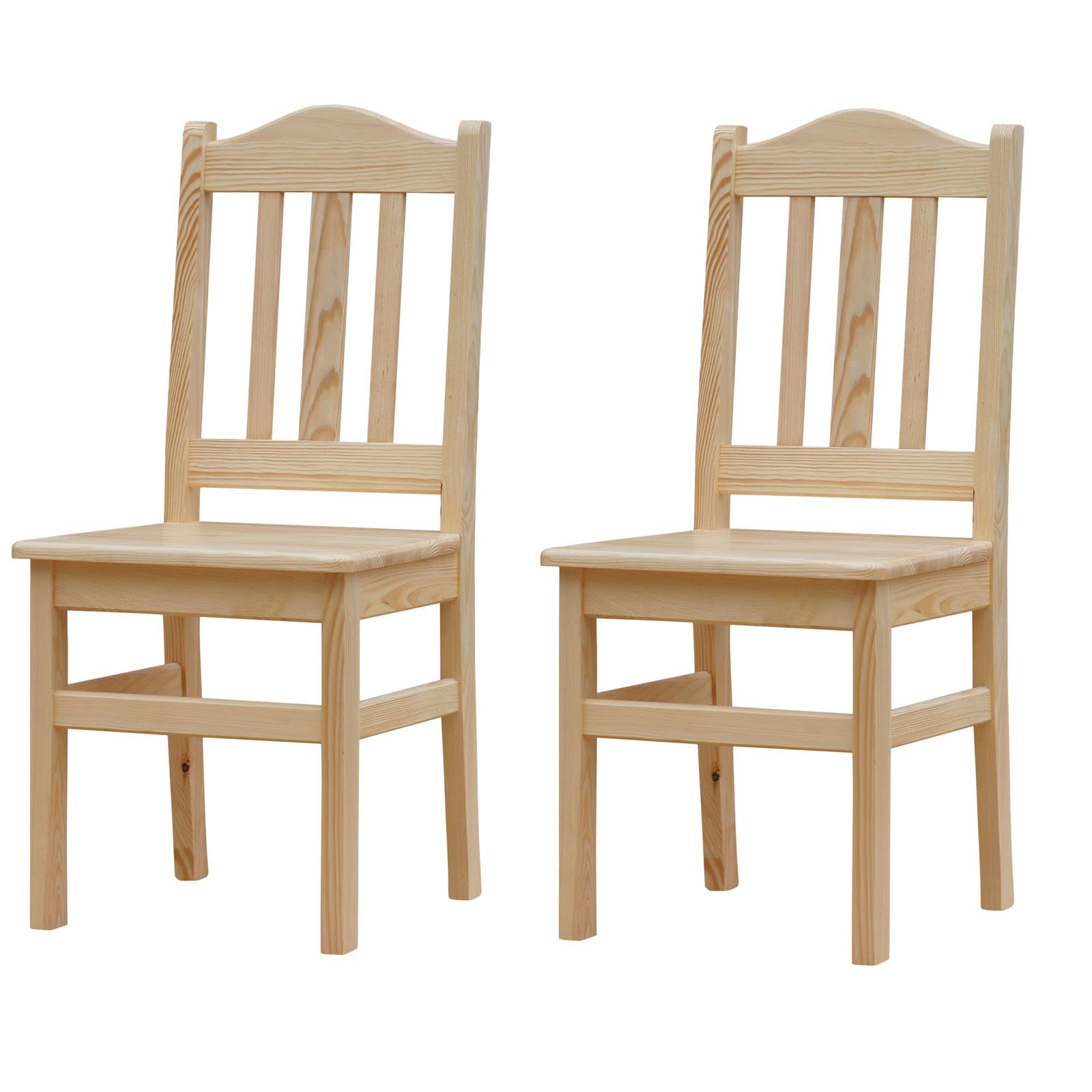 k koma Massiv Kiefer Holzstühle 2er-Set – Esszimmer/Gastronomie – Neu – Stühle aus massivem Holz - Kiefer Lackiert