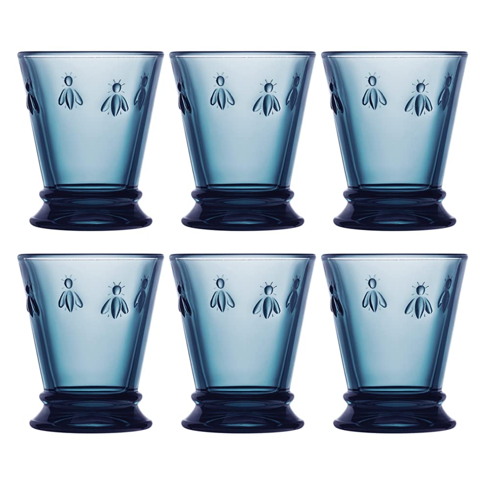 La Rochere Set of 6 Blue Bee Tumblers