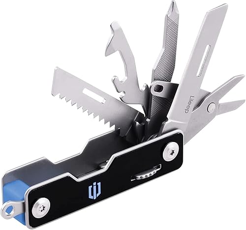 Miniatura 2 de SHIELDON Lileep Cuchillo multiherramienta, cuchillo de bolsillo estilo suizo, herramienta todo en uno para uso diario