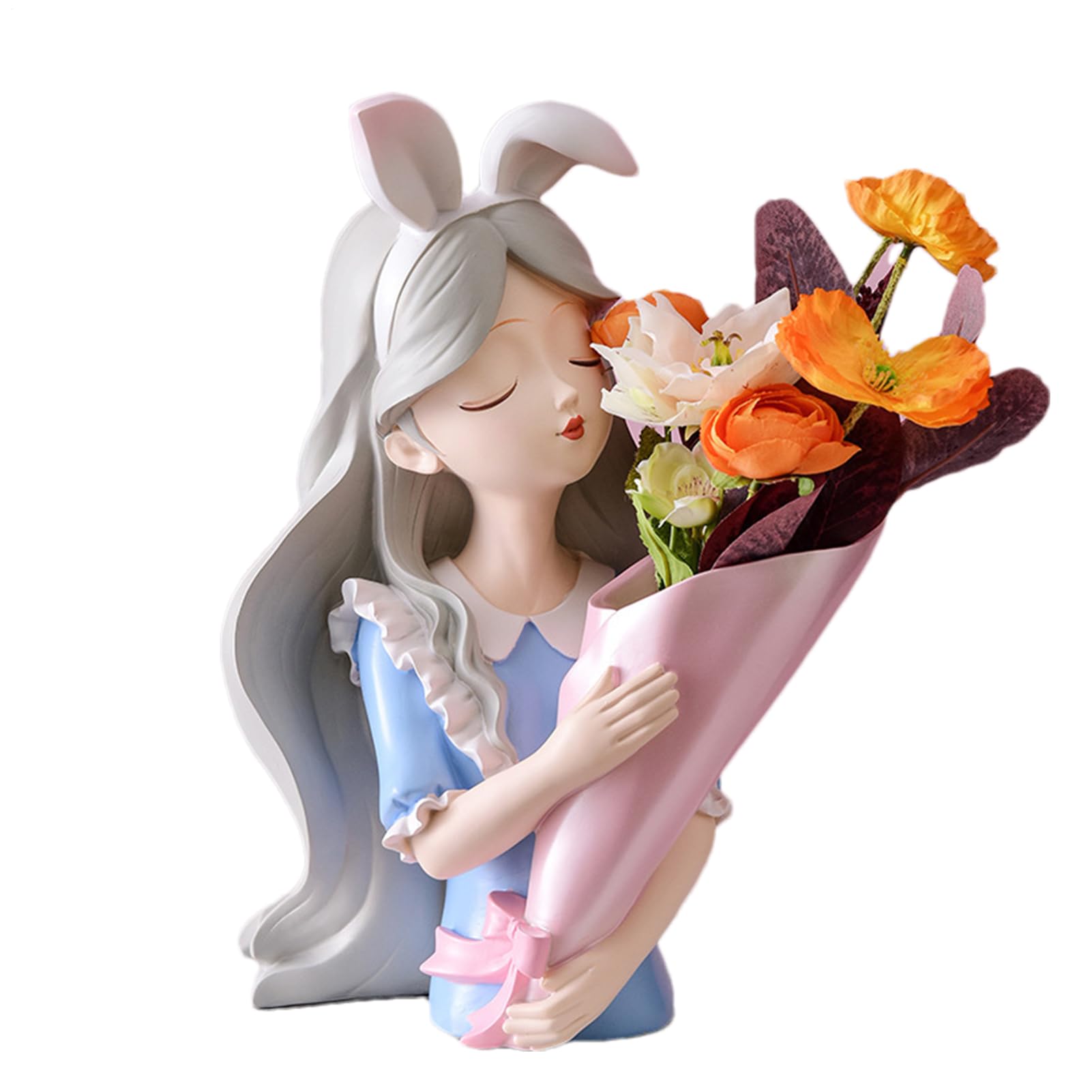Sculpture féminine moderne vase floral haut de gamme salon