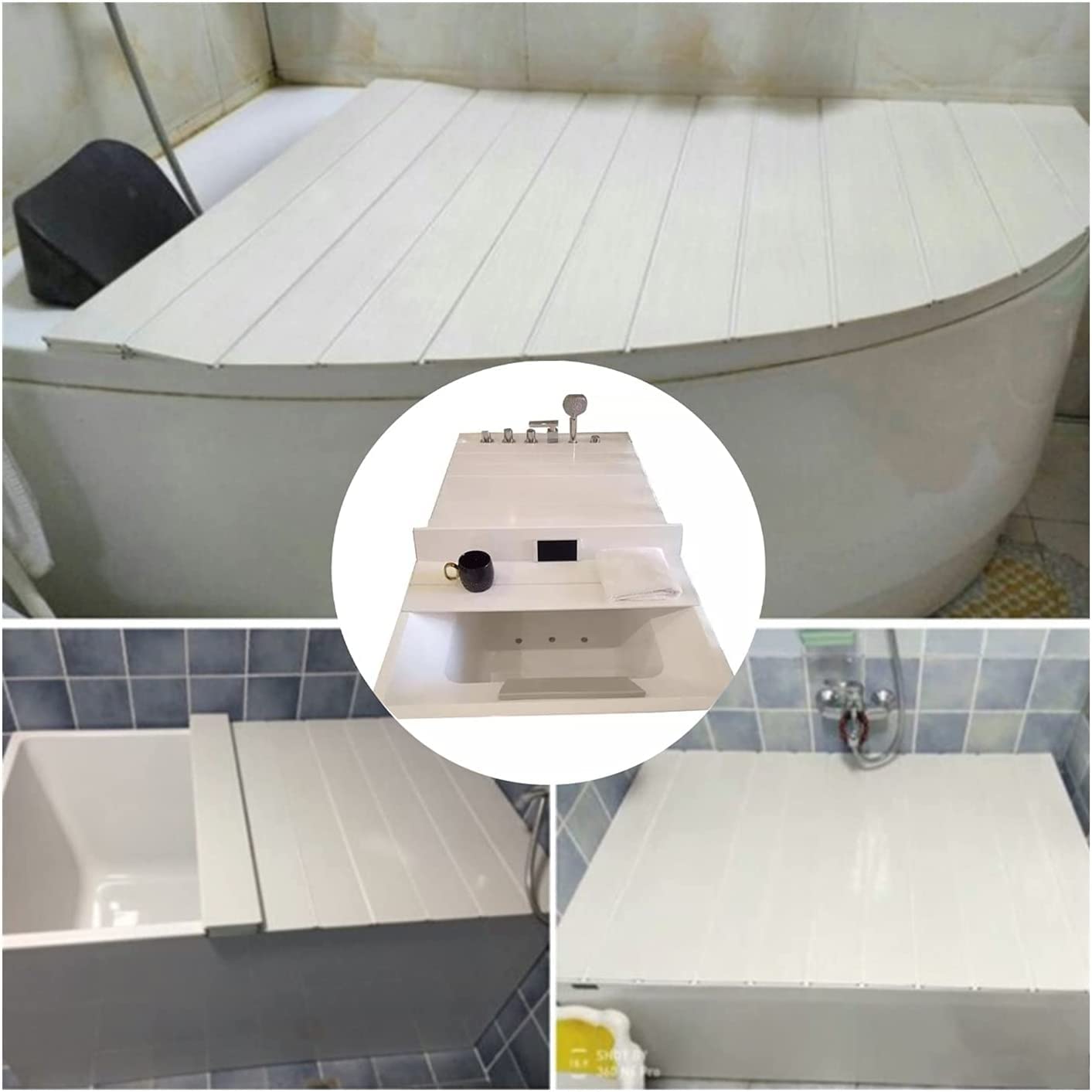 Plateau de baignoire blanc JATIBOSH en PVC pliable