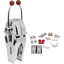 Universal Boat Dual Lever Throttle Control,Marine Top Mount Twin Lever Engine Control Zinc Alloy Dual Handle Shift for Any Type of Boat with Outboard Inboard or I/O Power