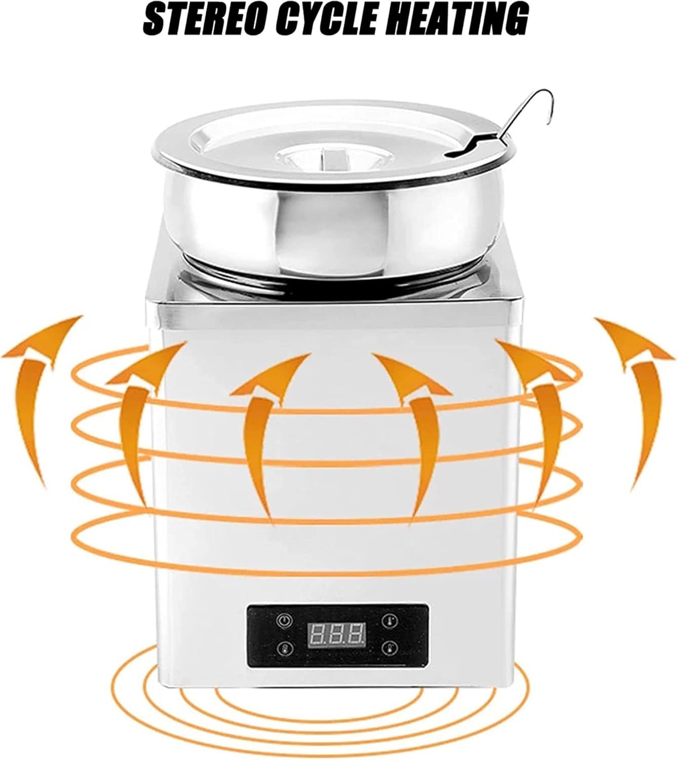 XENITE Commercial Food Warmer,600W Electric Soup Warmer Heat Preservation Machine,7L Stainless Steel Countertop Soup Pot,Tapioca Pearl Warmer Machine,Multifunction Warmer Machine for Rest