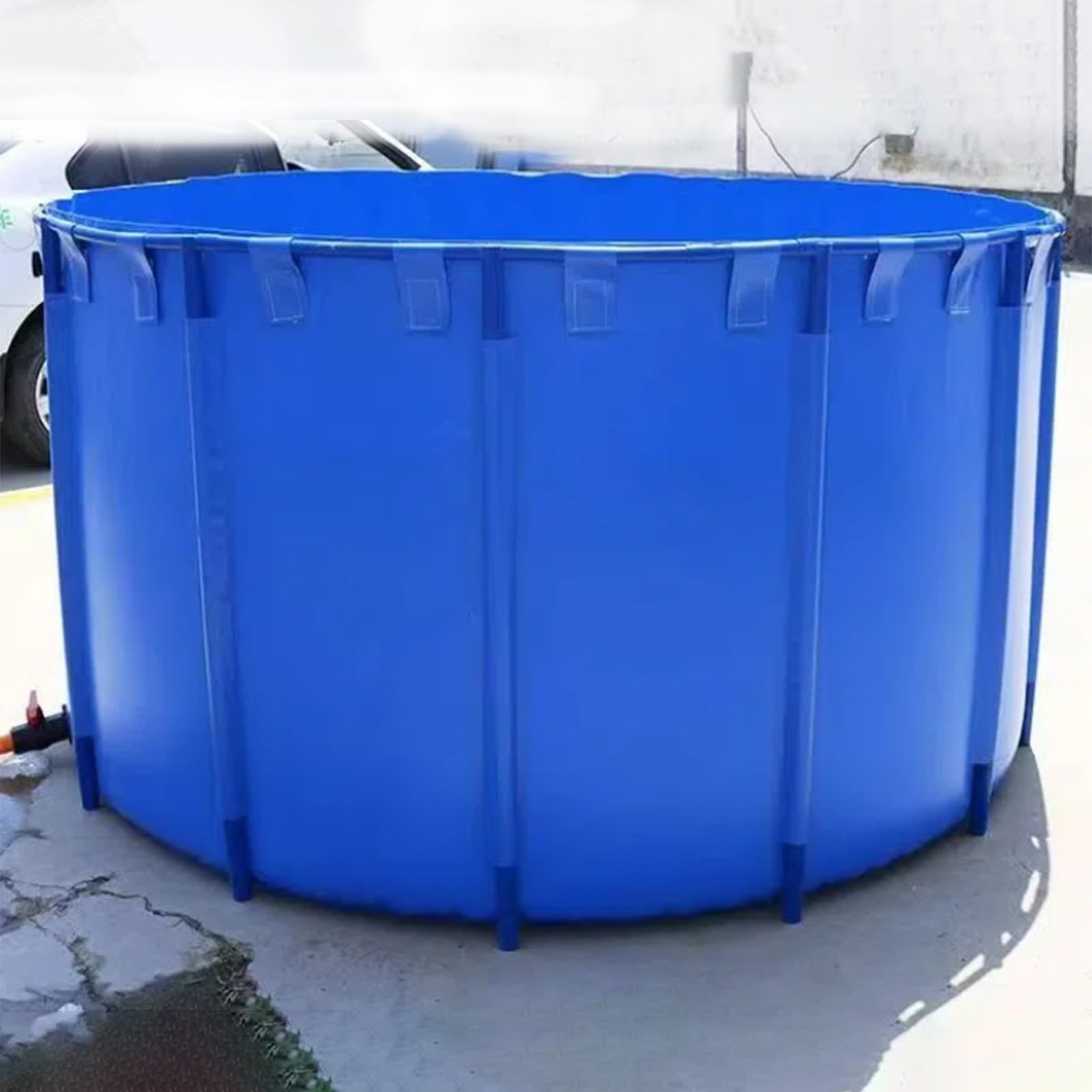 Serbatoio rotondo in PVC resistente, piscina all'aperto in plastica dura per cortile, vasca da bagno per animali domestici e telaio per piscina fuori terra per stoccaggio dell'acqua o allevamento