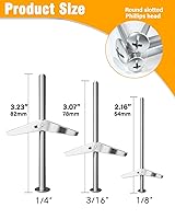 Vista 3 de Anclajes para paneles de yeso resistentes de 1/4 de pulgada, 15 pernos de palanca de metal con pernos, kit de anclajes y tornillos de pared seca