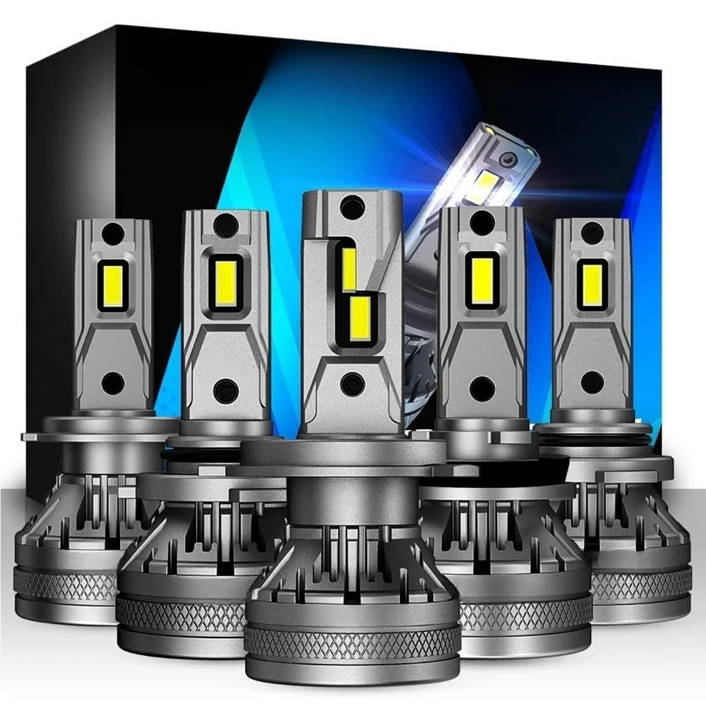 Bombillas LED for faros delanteros de coche H7, H4, H11, H8, H9, H1, H3, 9004, 9005, 9006, 9007, 120 W, 22000 LM, decodificador, faros antiniebla de 6500 K.(H1)
