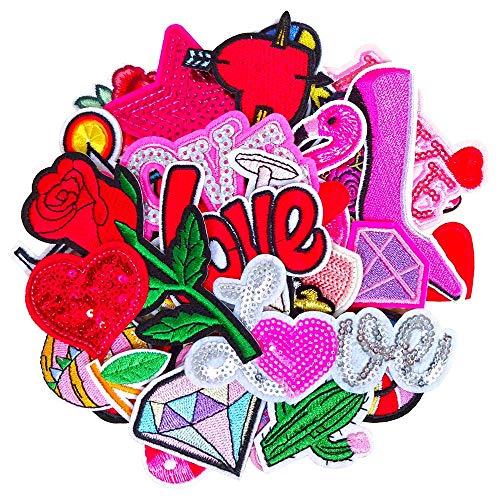 Qingxii Decorr Assorted Colorful Lovely Girl Patches Sewing On/Iron On Embroidered Patches Kids Patches Clothes Dress Hat Pants Shoes Curtain Sewing Decorating Diy Craft Embarrassment Applique Patches #TOP29