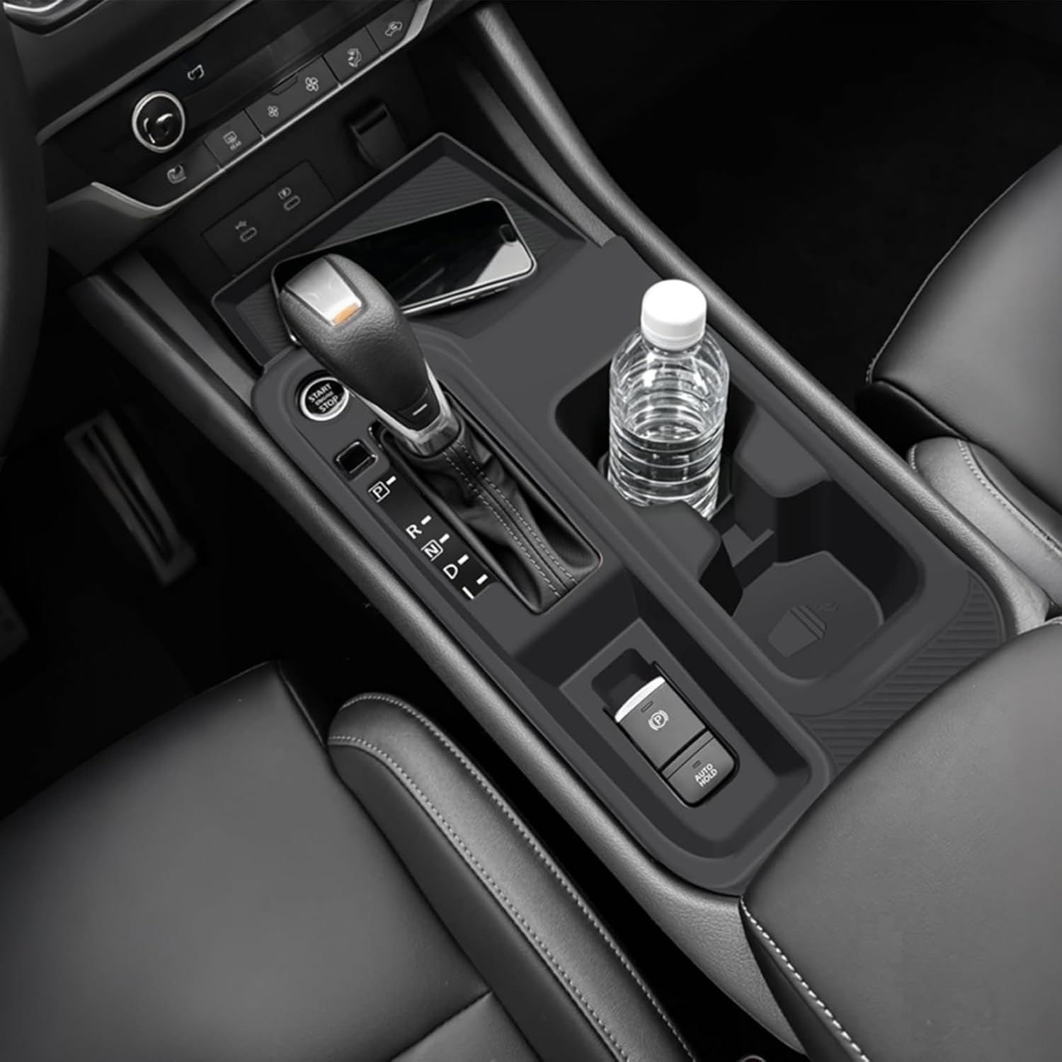 Silicone Car Gear Shift Panel Cover for Nissan Sentra 2025 2024 2023 2022 Interior Accessories Black Center Console Waterproof Coaster Wireless Charging Protective Pad image 3