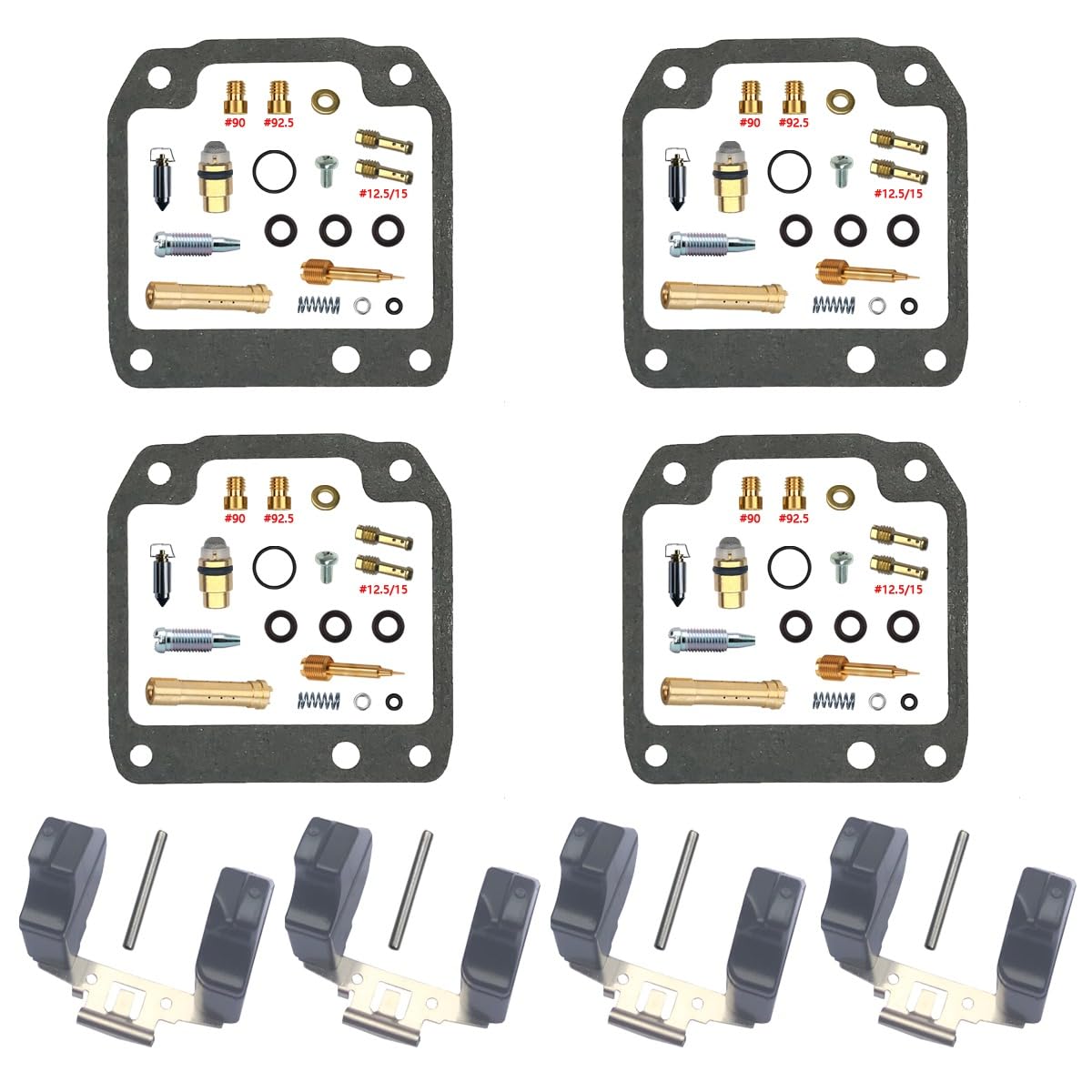 Kit de Reparación de Carburador para XJR400 1992-1997 400cc | VM28 carburador para 4 cilindros en línea 1994 1996 reparación piezas moto revisión repuesto aguja membrana chicleres