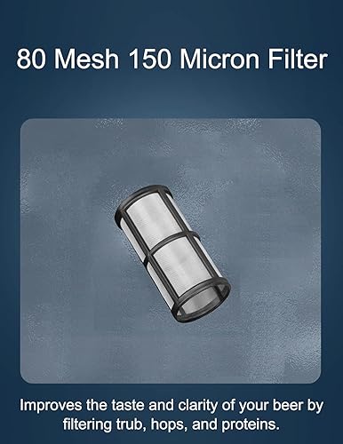 Miniatura 4 de Filtro de cerveza en línea, filtro de agua de 80 mallas de 150 micrones, dispositivo de filtración de filtro en T de plástico, alimentación por