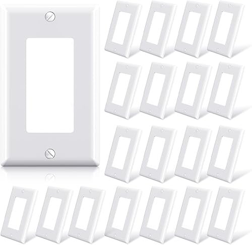 ELEGRP Placa decorativa de pared para receptáculo, cubiertas decorativas de tamaño estándar de 1 banda, placas frontales de policarbonato disponible en Yaxa Venezuela