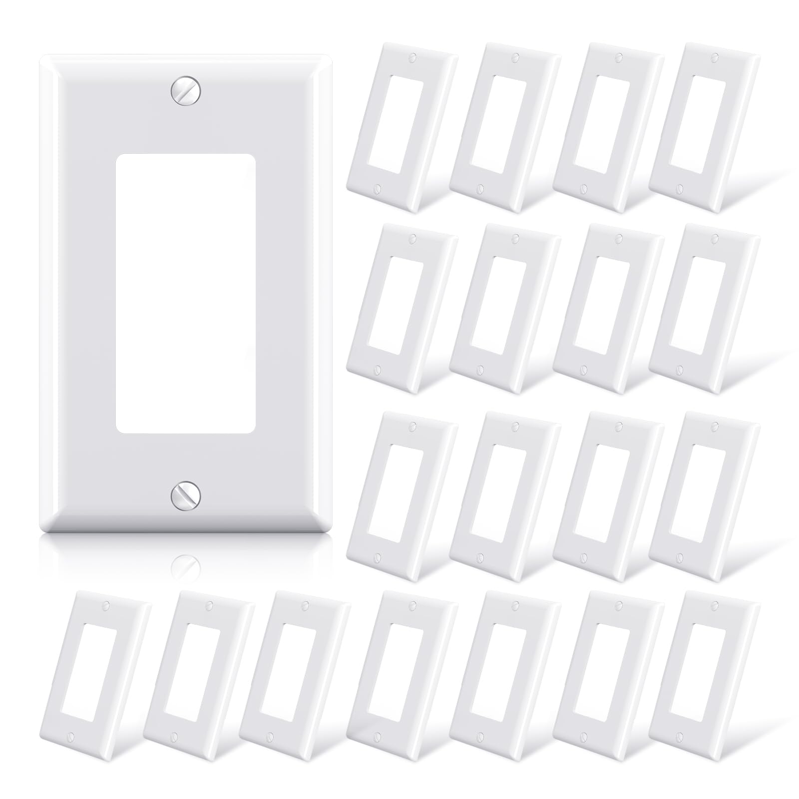 Decorative Wall Plates - Glossy White -9