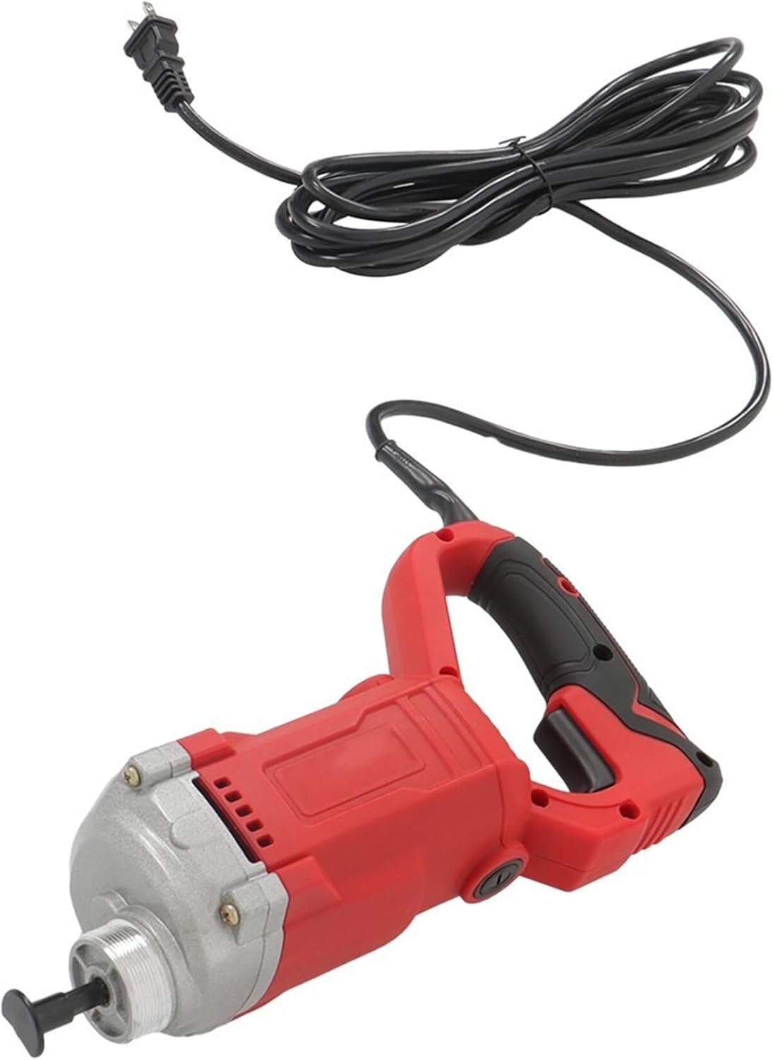kimllier 1500W Concrete Vibrator 4.92 Feet Long Shaft Red Concrete Vibrator Hand Held Concrete Vibrating Tool