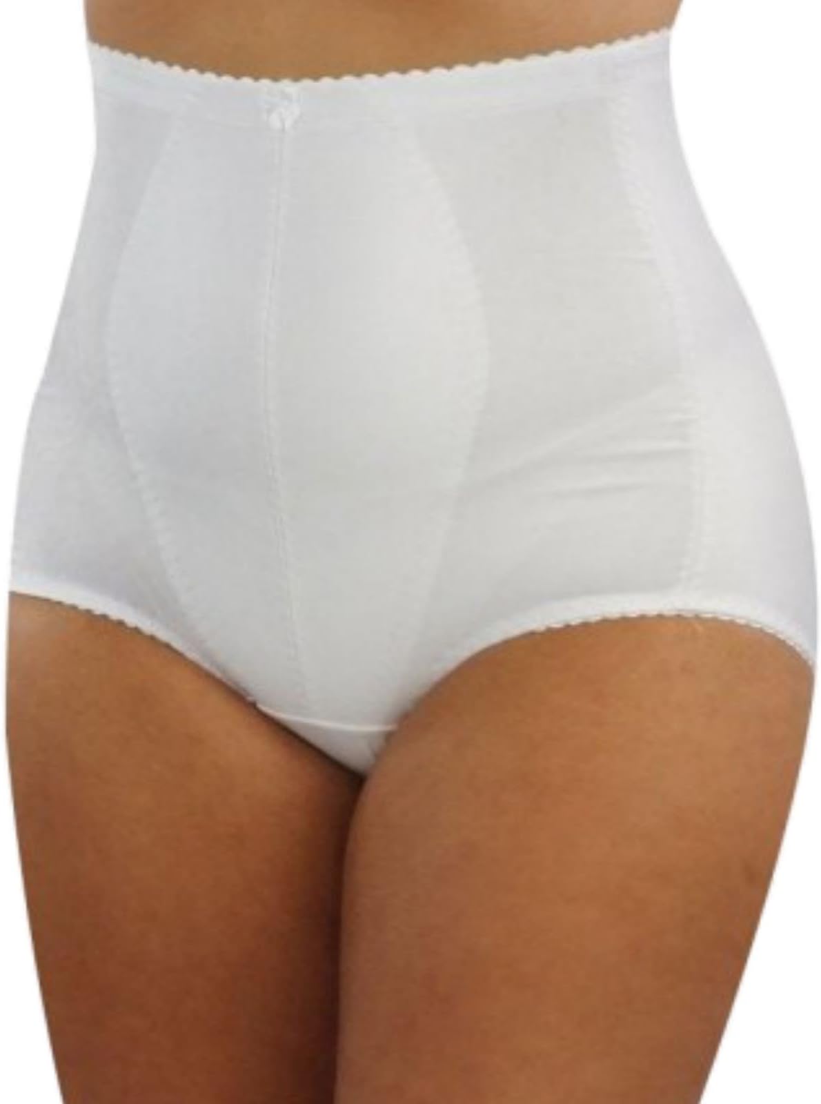 Ladies MEDIUM Control Shapewear Knickers - Black OR White Tummy Tuck Bum Lift Briefs Girdles (Medium: waist 27-28/hips 38-40, White)