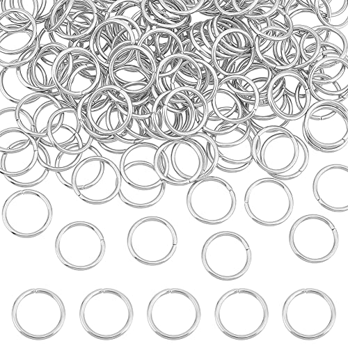 UNICRAFTALE About 150pcs Stainless Steel Jump Rings Round Ring Inner 12.3mm Closed but Unsoldered Jump Rings Metal Rings for Bracelet Necklace Jewlery Making