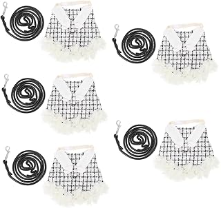 BESTOYARD 5 Conjuntos De Roupas De Coelho Para Animais De Estimação Trela De Coelho Bijuterias Vestidos Roupas De Coelho Com Trela Trela De Coelho Para Animais De Estimação Decoração
