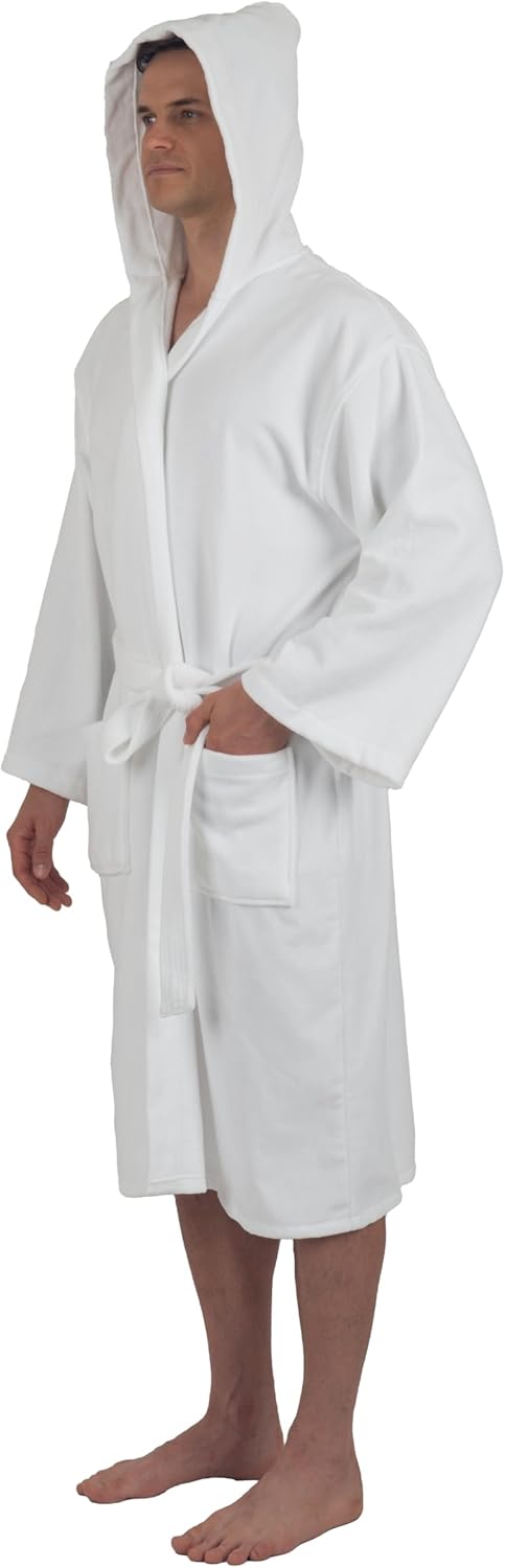 Alpine Swiss Dane Mens Hooded Bathrobe Pure Cotton Terry Cloth Long Robe for Men Super Absorbent Quick Drying Luxury Spa Robe - Image 3