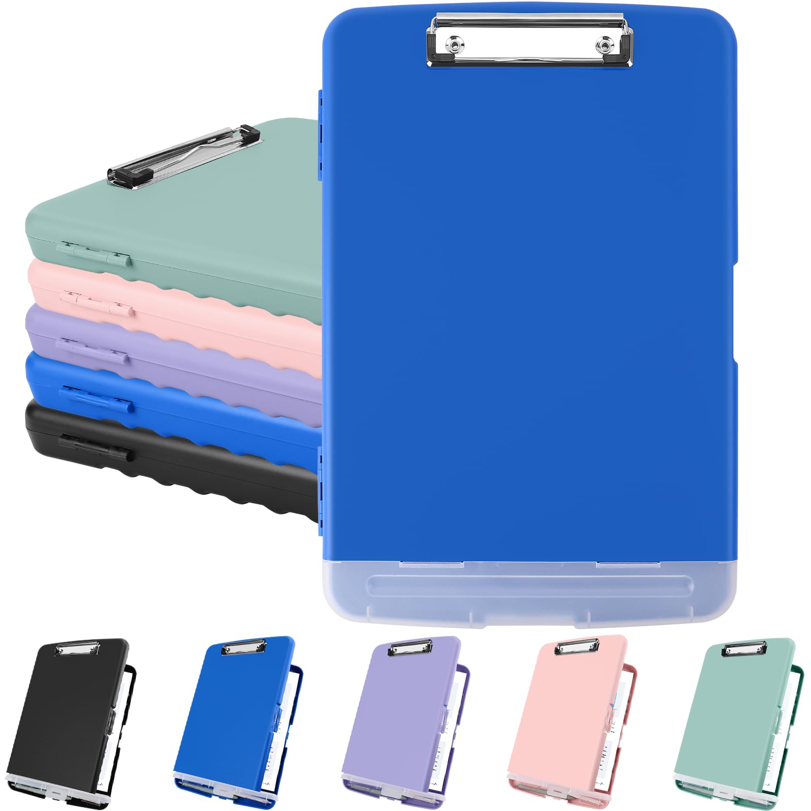 Meiikun Clipboard with Storage, Plastic Clipboards 8.5x11 with Pen Holder, High Capacity Nursing Clipboard Folder, Side Opening Storage Clip Board for