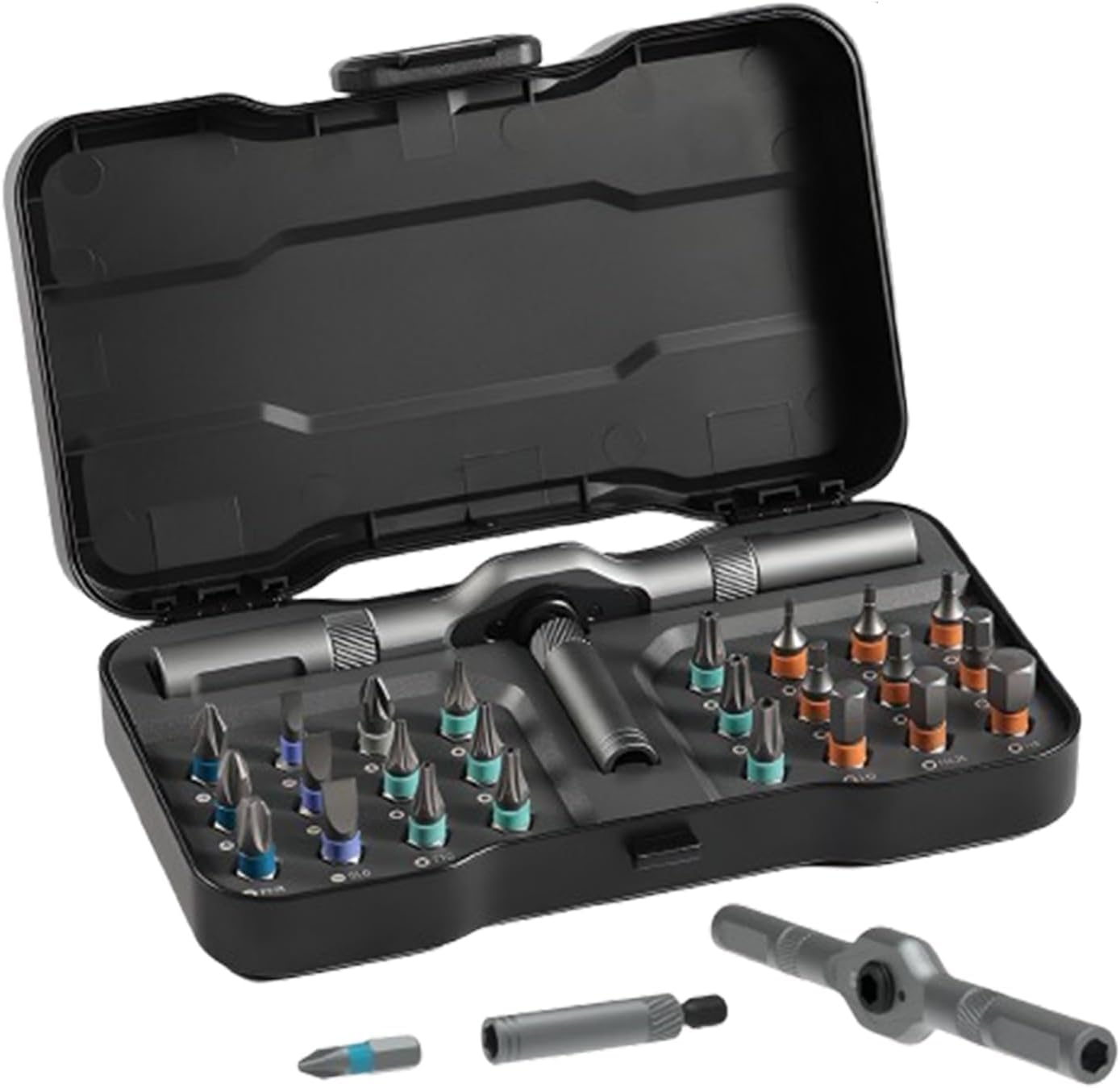 Toolsons Multitool Set 24-Piece Ratcheting Screwdriver Kit with Transformable Handle and Magnetic Bit Holder for Home Repair