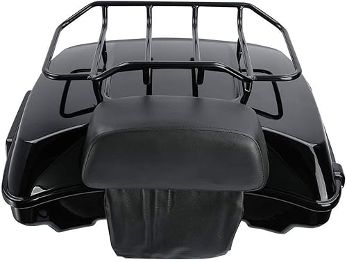 Miniatura 2 de XFMT baúl para motocicleta, para equipaje, 5.5pulgadas de profundidad, color negro