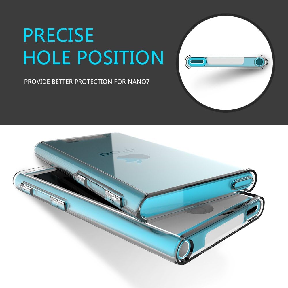 Case Army iPod Nano 7 | 7th & 8 | 8th Generation Clear Case [Manifest] Scratch-Resistant Slim Clear Case for Apple iPod Nano 7th | 8th Gen. Soft Flexible Silicone Crystal Clear Cover with TPU Bumper